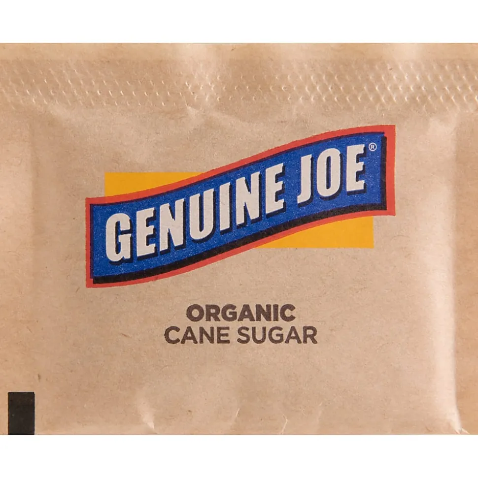 Genuine Joe Turbinado Natural Cane Sugar Packets - 0.159 oz (4.5 g) - Molasses Flavor - Natural Sweetener - 200/Box - 2 / Carton