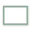 Geographics Heavyweight Foil Certificates, 8-1/2" x 11", Green With Silver Foil, Pack Of 15