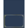 Geographics® Linen Mini Certificate Covers, 9-3/4" x 6-1/2", Navy, Pack Of 10 Covers
