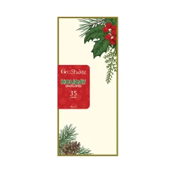 Geo Studios #10 Holiday-Themed Envelopes, Moisture Seal, Vintage Holly, Pack Of 35 Envelopes