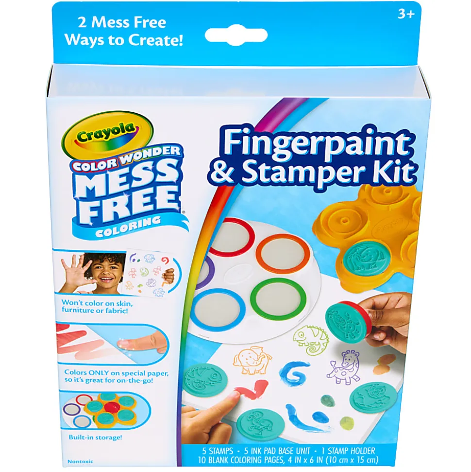 Get ready for a colorful adventure with the Color Wonder Fingerpaint & Stamper Kit!
