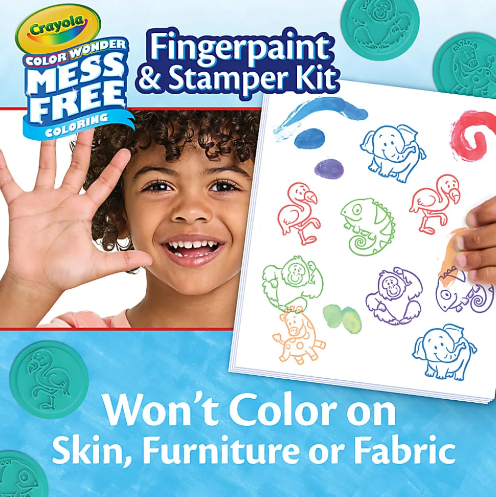 Get ready for a colorful adventure with the Color Wonder Fingerpaint & Stamper Kit!