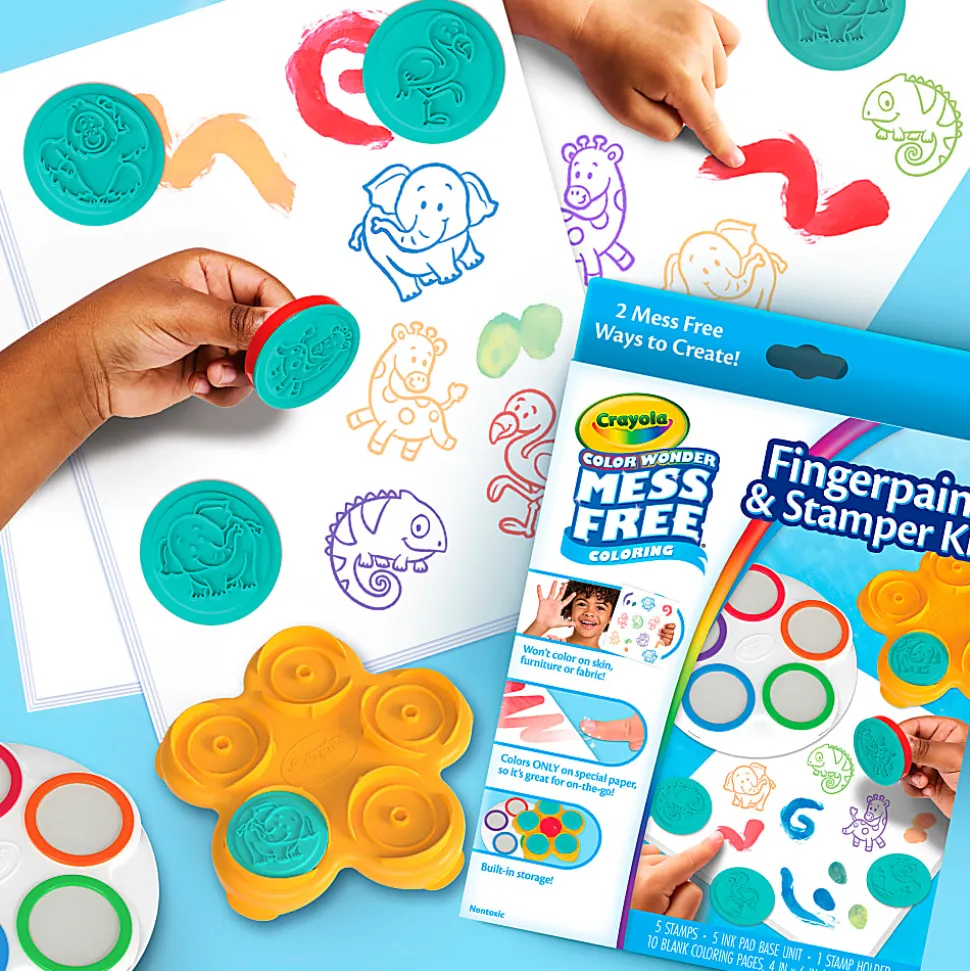 Get ready for a colorful adventure with the Color Wonder Fingerpaint & Stamper Kit!
