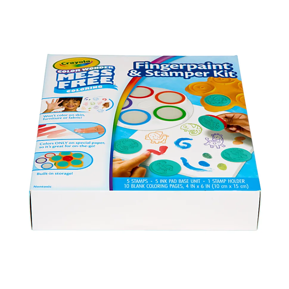 Get ready for a colorful adventure with the Color Wonder Fingerpaint & Stamper Kit!