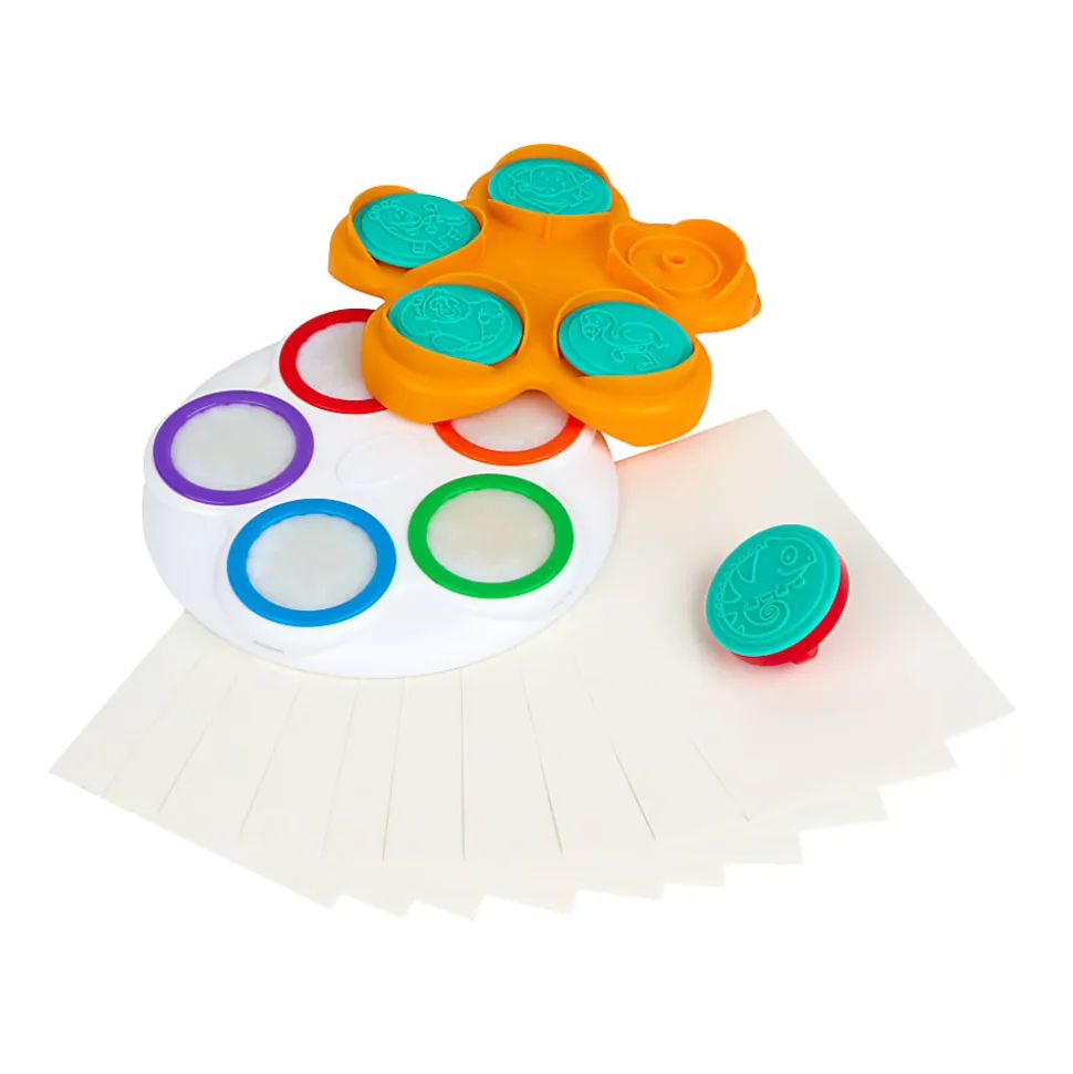 Get ready for a colorful adventure with the Color Wonder Fingerpaint & Stamper Kit!