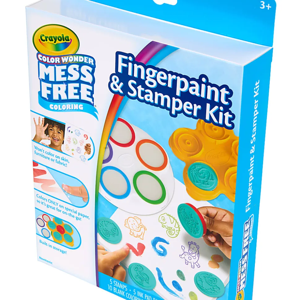Get ready for a colorful adventure with the Color Wonder Fingerpaint & Stamper Kit!