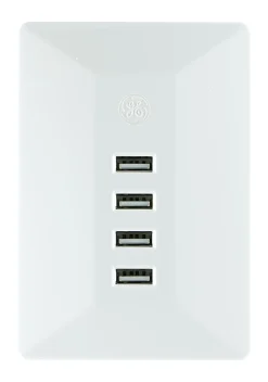 GE UltraPro USB Wall Charger, White, 31712