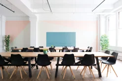 Ghent Aria Low Profile Magnetic Dry-Erase Whiteboard, Glass, 36” x 72”, Denim