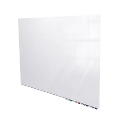 Ghent Aria Low-Profile Magnetic Glass Unframed Dry-Erase Whiteboard, 48" x 96", White