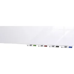 Ghent Aria Low-Profile Magnetic Glass Unframed Dry-Erase Whiteboard, 48