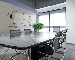 Ghent Aria Low Profile Magnetic Dry-Erase Whiteboard, Glass, 36” x 72”, Gray