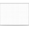 Ghent Grid Magnetic Dry-Erase Whiteboard, 36" x 48", Aluminum Frame With Silver Finish