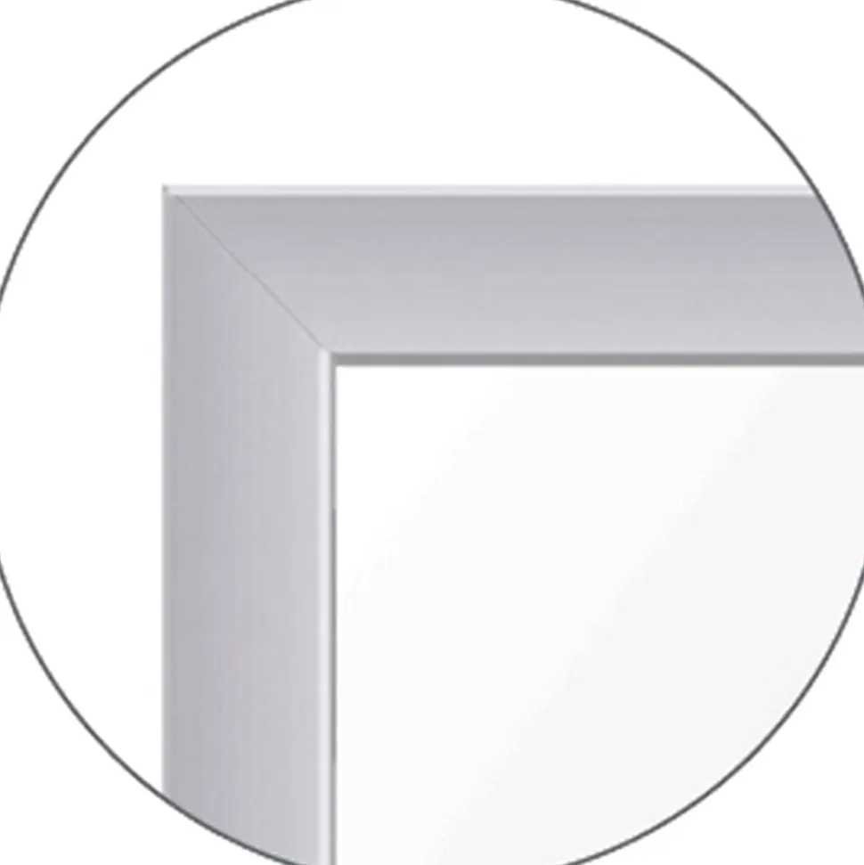 Ghent Grid Magnetic Dry-Erase Whiteboard, 36" x 48", Aluminum Frame With Silver Finish