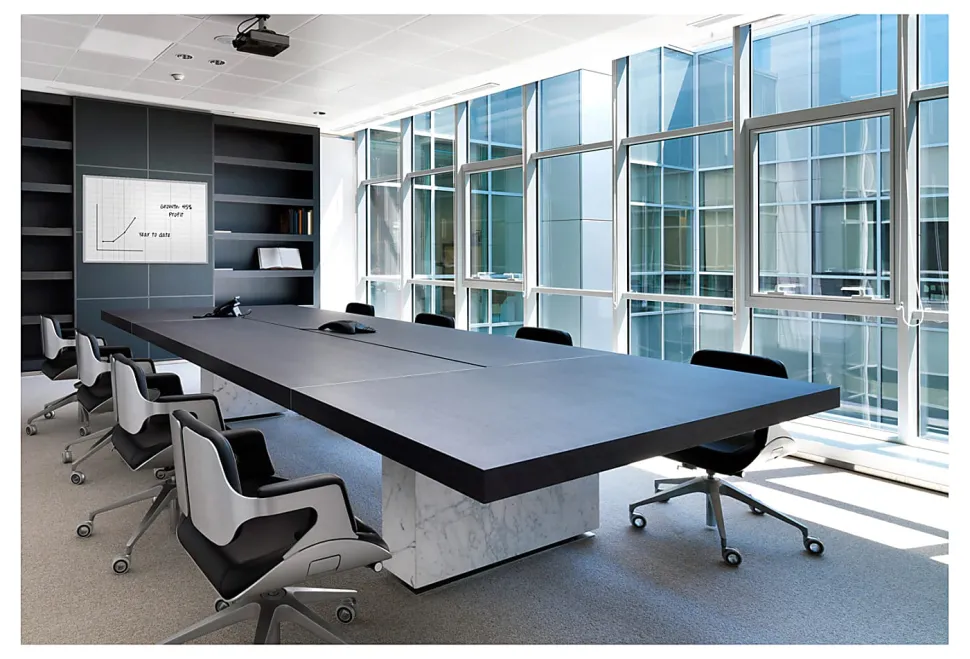 Ghent Grid Magnetic Dry-Erase Whiteboard, 36" x 48", Aluminum Frame With Silver Finish