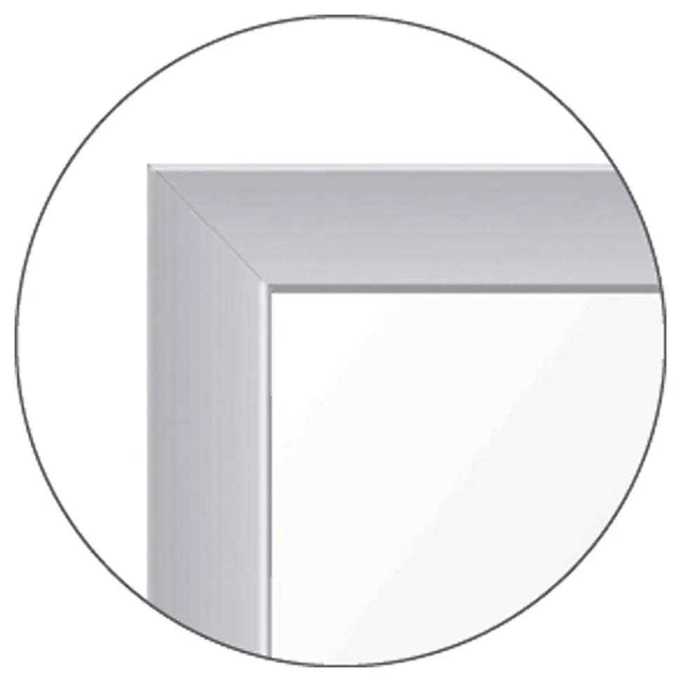 Ghent Grid Magnetic Dry-Erase Whiteboard, 36" x 48", Aluminum Frame With Silver Finish