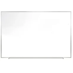 Ghent Magnetic Dry-Erase Whiteboard, Porcelain, 60-1/2" x 36-1/2", White, Satin Aluminum Frame