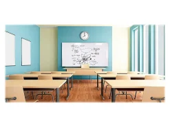 Ghent Magnetic Porcelain Dry-Erase Whiteboard, 48" x 144", Aluminum Frame With Silver Finish