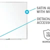 Ghent M2 Non-Magnetic Dry-Erase Whiteboard, 48" x 60", Satin Aluminum Frame
