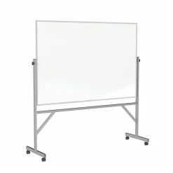 Ghent Reversible Magnetic Dry-Erase Whiteboard, 48" x 72", Aluminum Frame With Silver Finish