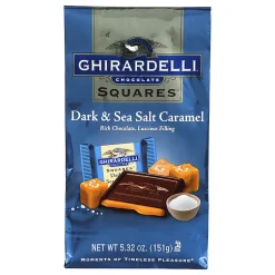 Ghirardelli® Chocolate Squares, Dark Chocolate And Sea Salt Caramel, 5.32 Oz, Pack Of 3 Bags