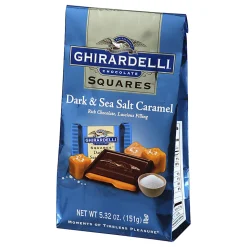 Ghirardelli® Chocolate Squares, Dark Chocolate And Sea Salt Caramel, 5.32 Oz, Pack Of 3 Bags