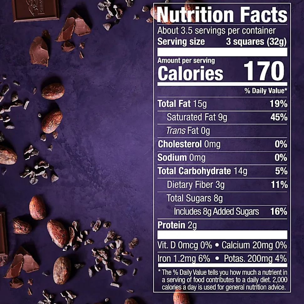 Ghirardelli Dark Chocolate 72% Intense Dark Squares, 4.1 Oz, Total Qty 6