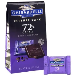 Ghirardelli Dark Chocolate 72% Intense Dark Squares, 4.1 Oz, Total Qty 6