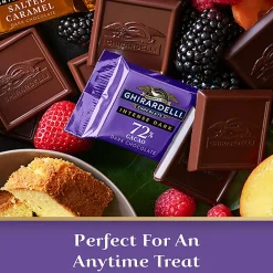 Ghirardelli Dark Chocolate 72% Intense Dark Squares, 4.1 Oz, Total Qty 6