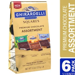 Ghirardelli Premium Chocolate Squares Assortment, 5.3 Oz, Total Qty 6