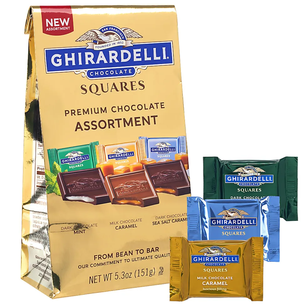 Ghirardelli Premium Chocolate Squares Assortment, 5.3 Oz, Total Qty 6