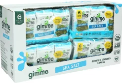 Gimme Roasted Organic Seaweed Snacks, Sea Salt, 0.17 Oz, Total Qty 48