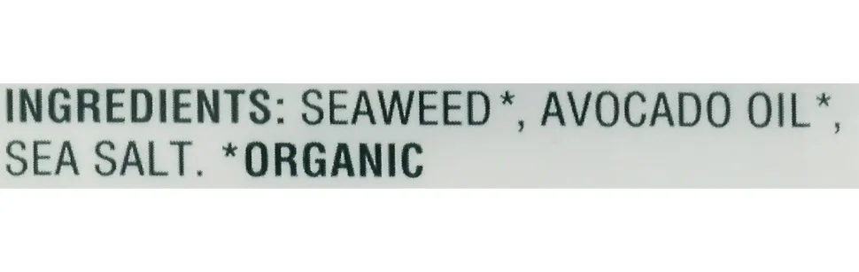 Gimme Roasted Organic Seaweed Snacks, Sea Salt Avocado Oil, 0.16 Oz, Total Qty 48