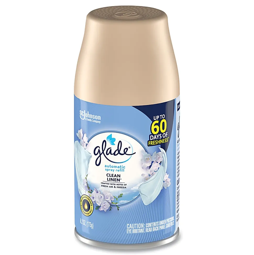 Glade® Automatic Air Freshener, Clean Linen, 6.2 oz, 6/Carton