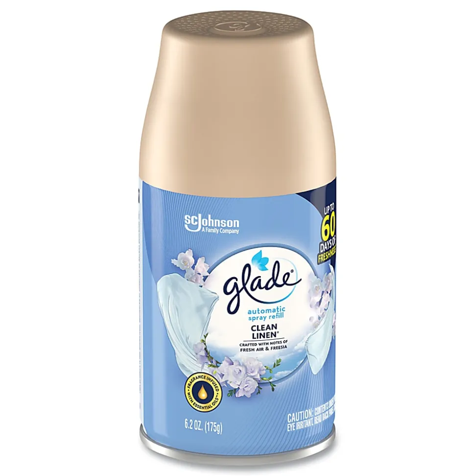 Glade® Automatic Air Freshener, Clean Linen, 6.2 oz, 6/Carton