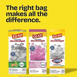 Glad ForceFlexPlus X-Large Kitchen Drawstring Bags, Fresh Clean with Febreze Freshness, Large Size, 180 Count - 78913CT