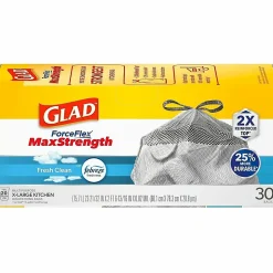 Glad ForceFlexPlus X-Large Kitchen Drawstring Bags, Fresh Clean with Febreze Freshness, Large Size, 180 Count - 78913CT