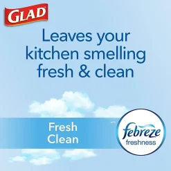 Glad ForceFlexPlus XL X, Large Kitchen Drawstring Trash Bags, Fresh Clean with Febreze Freshness, Large Size, 30 Count -  CLO78913