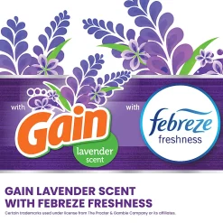 Glad ForceFlex Tall Kitchen Drawstring Trash Bags, 0.72 mil, 13 Gallon, Gain Lavender with Febreze Freshness, 110 Count