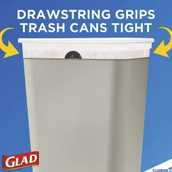 Glad ForceFlex Tall Kitchen Drawstring Trash Bags, 78526CT, 100-Pack