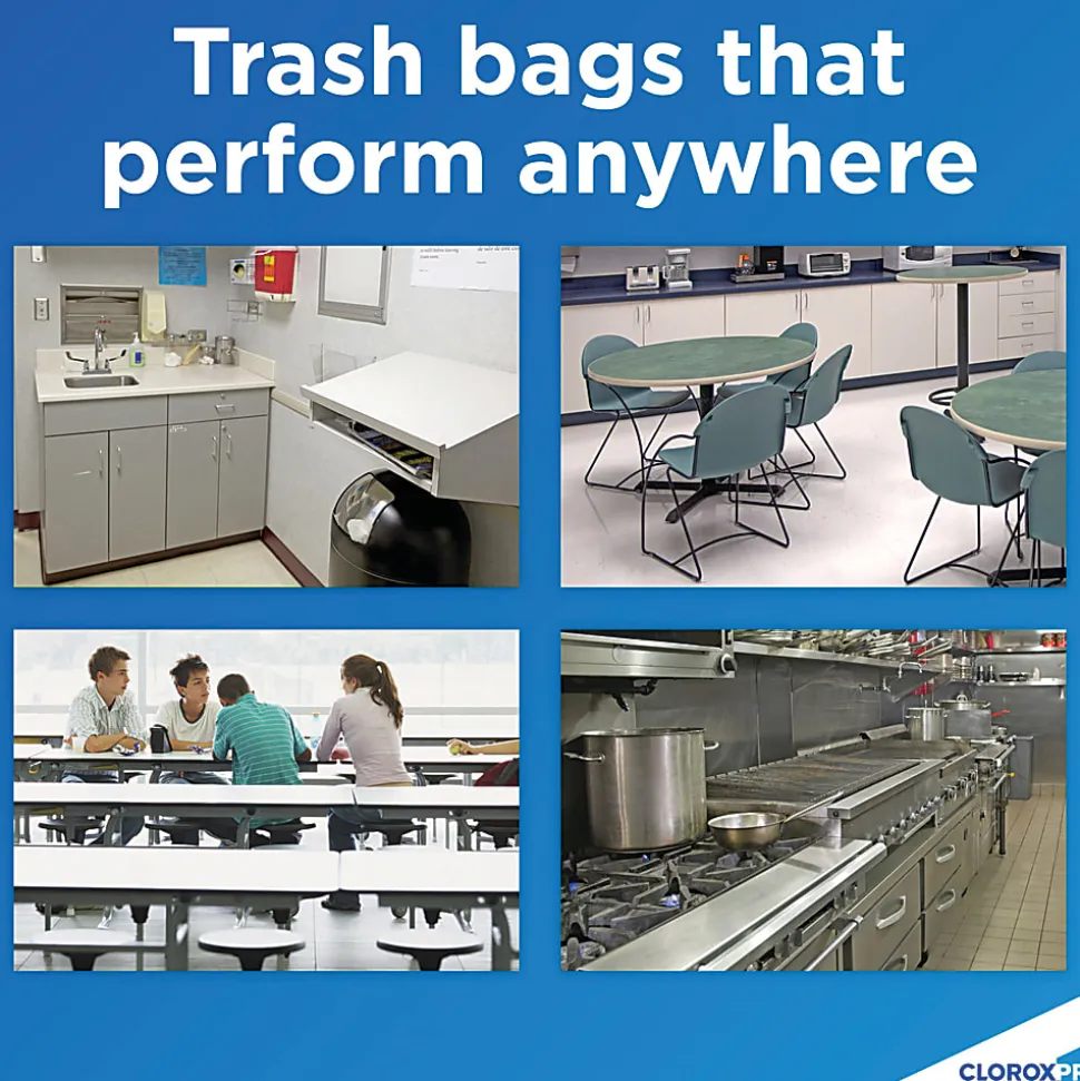 Glad ForceFlex Tall Kitchen Drawstring Trash Bags, 78526CT, 100-Pack