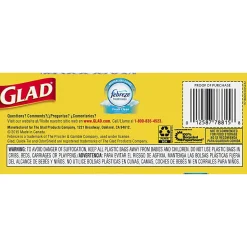 Glad® Medium Quick-Tie Trash Bags - OdorShield® 8 Gallon White Trash Bag, 0.74 mil, Febreze Fresh Clean - 26 Count