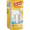 Glad® OdorShield® Quick-Tie® Small Trash Bags,  0.5 mil, Tie-Flap, 4 gal, Febreze Fresh Clean Scent, 8 x 18, White, 26 Bags/Box, 6 Boxes/Carton