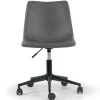 Glamour Home Adan Ergonomic Faux Leather Mid-Back Adjustable Height Swivel Office Task Chair, Gray