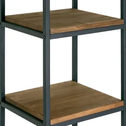 Glamour Home Ailis 58"H 4-Shelf Etagere Bookcase, Brown