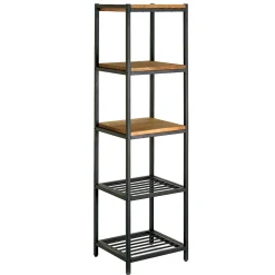Glamour Home Ailis 58"H 4-Shelf Etagere Bookcase, Brown