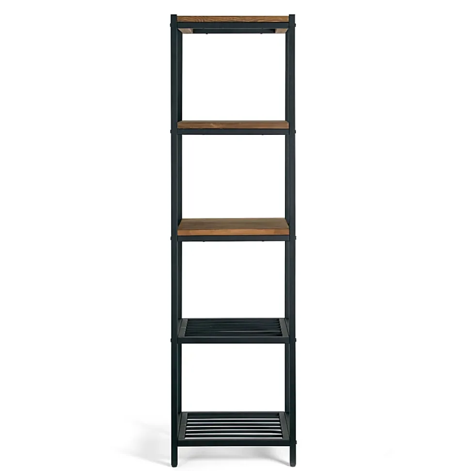 Glamour Home Ailis 58"H 4-Shelf Etagere Bookcase, Brown