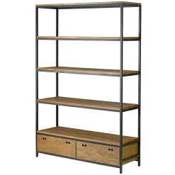 Glamour Home Alta 71"H Etagere Bookcase, Brown