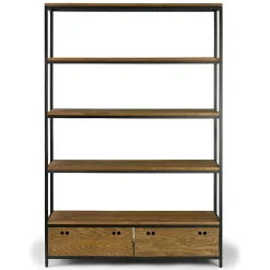 Glamour Home Alta 71"H Etagere Bookcase, Brown
