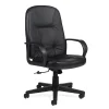 Global® Arno™ Bonded Leather High-Back Chair, Black