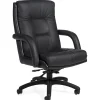 Global® Arturo™ Bonded Leather High-Back Tilter Chair, 43"H, Black